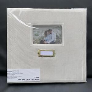 Recollection Photo Album Cream And White Fabric Cover 70 Pages 420 Photos